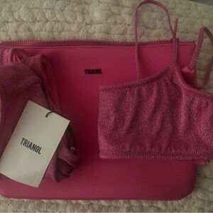 Triangl Pink Bikini Set